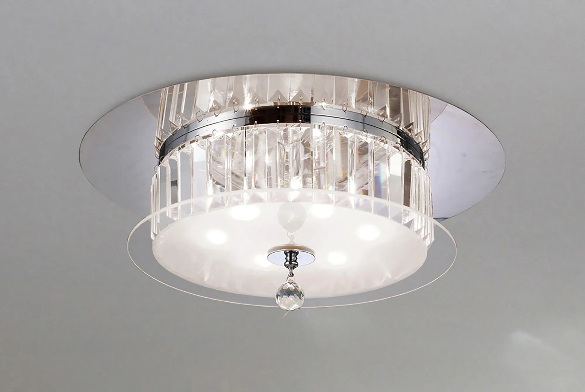Tosca Crystal Ceiling Lights Diyas Flush Crystal Fittings